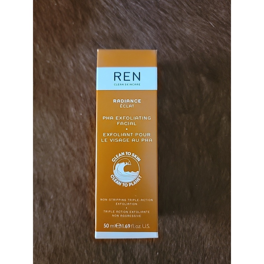 REN Clean Skincare Radiance PHA Exfoliating Facial 1.69 oz / 50 ml NEW Full-size